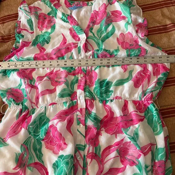 Draper James RSVP sleeveless floral print tiered maxi dress Size XXL - Picture 11 of 12